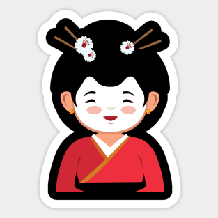 Kimono Girl Sticker